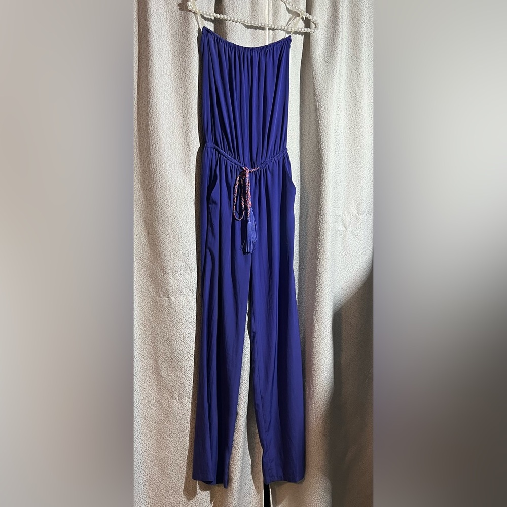 Zoa New York Strapless Purple Jumpsuit, BNWT, XS